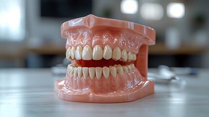 Dental Model on Clinic Table