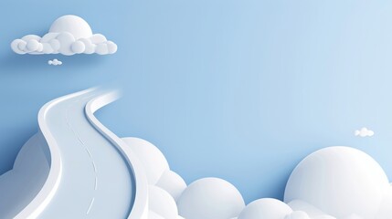 A minimalist roadmap with milestone markers guiding a smooth transition towards business success. Ultra-clear focus on structure and layout.