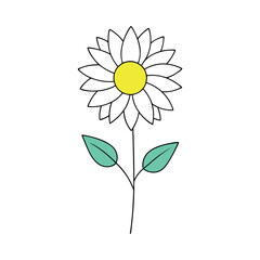 Vintage Sunflower Illustration  sunflower with a retro aesthetic