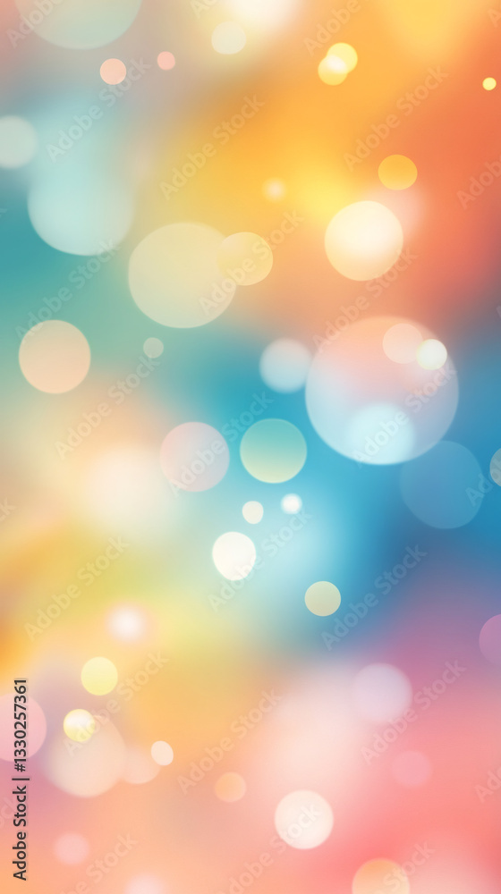 Poster blurred colorful lights creating a vibrant and dreamy bokeh effect, perfect for backgrounds and desi