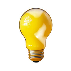 light bulb on white background Yellow light bulb on a yellow background