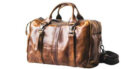 Stylish brown leather duffel bag suitable for weekend trips and everyday use