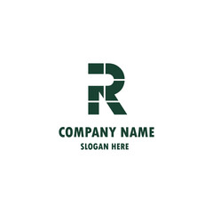R  creative minimalist letter logo.	