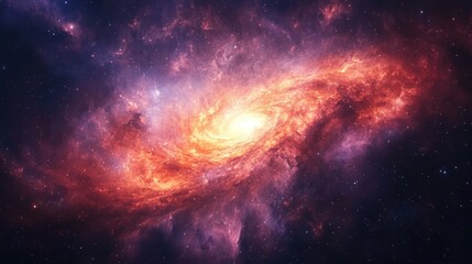 Obraz premium Fantasy spaceship traveling through a beautiful cosmic nebula