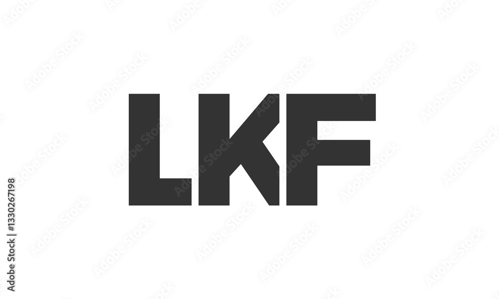 Fototapete lkf logo design template with strong and modern bold text. initial based vector logotype featuring s