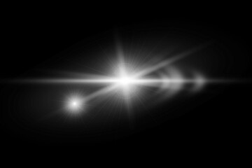 Obraz premium abstract lens flare light on black background