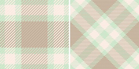 Textile seamless tartan of vector texture check with a pattern plaid background fabric. Set in popular colors. Decorative napkins for dinner parties.