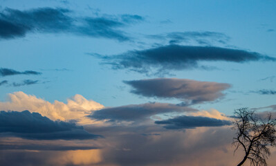 storm clouds at sunset