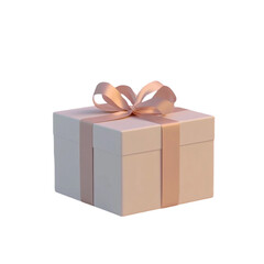 Elegant Gift Box with Peach Ribbon a Delightful Surprise