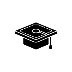 creative clean silhouette Graduation Cap Icon vector illustration 
