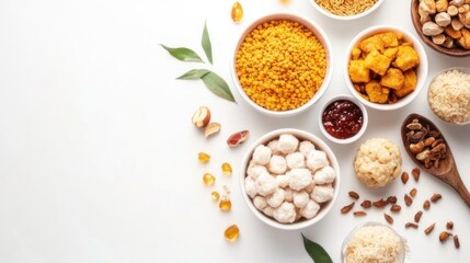Assorted healthy food ingredients