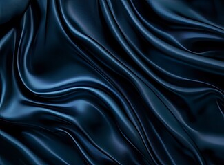 Obraz premium Flowing Dark Fabric Background with Elegant Drapes and Smooth Texture
