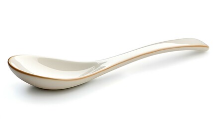 Ceramic spoon isolated on white background