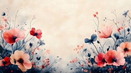 DIY Print-at-Home Wedding Card Template with Elegant Floral Motifs