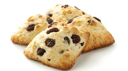 Fototapeta premium Raisins Scone white background