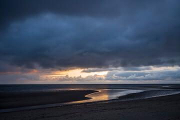 dramatic sky at sunset