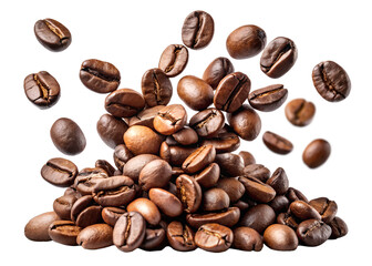 Fototapeta premium coffee beans on white background