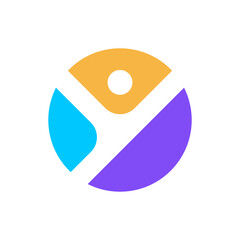 Letter Y people modern colorful logo