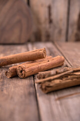 Large sticks of beautiful fragrant cinnamon