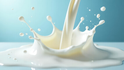 Flying drops or bursts of milk