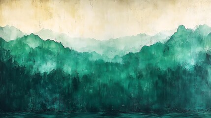 Artistic abstract green mountain vision high resolution background
