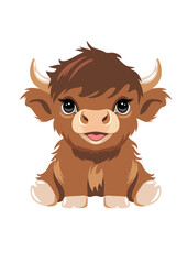 Cute baby highland cow