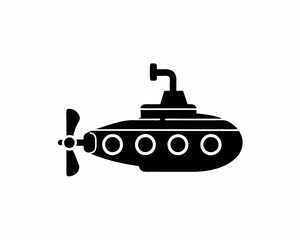creative silhouette Submarine Icon victor illustration

