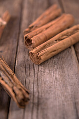 Large sticks of beautiful fragrant cinnamon