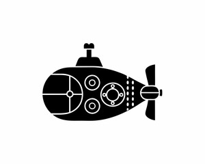 creative silhouette Submarine Icon victor illustration

