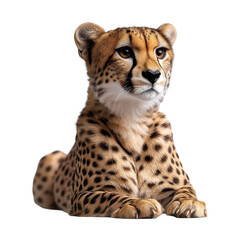 Cheetah isolated on transparent background.
