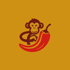 premium minimalism monkey vector logo icon illustration design isolated backgroundpremium minimalism monkey vector logo icon illustration design isolated background