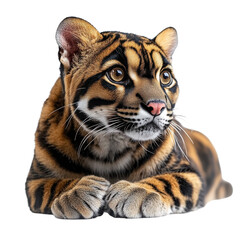 Obraz premium Clouded Leopard isolated on transparent background