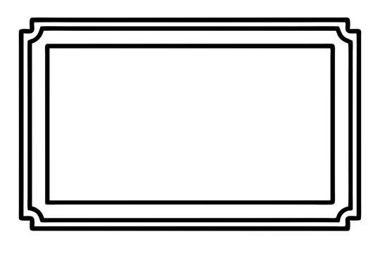recommend clip art: picture frame line art silhouette vector illustration