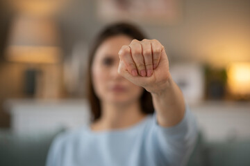 Signal, stop gesture that can help woman,children, people experiencing domestic violence