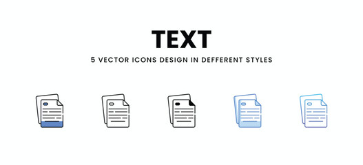 Text vector icons set stock illustration