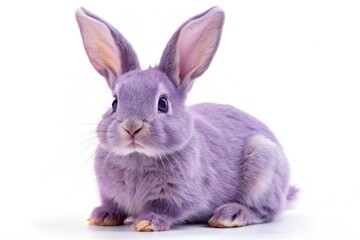 Obraz premium lilac rabbit isolated on white background