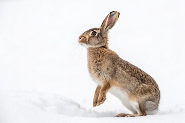 Fototapeta premium Czech rabbit isolated on white background