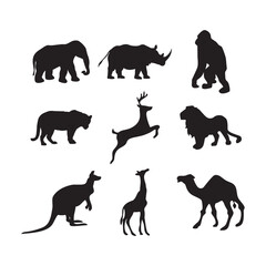 Set of Animal Silhouettes for Logos and Illustrations