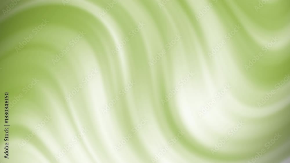 Poster a series of soft, flowing green and white gradients creating a calming abstract background effect.