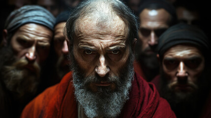 Fototapeta premium Apostle Paul persistently evangelizes Christianity for the pagans.