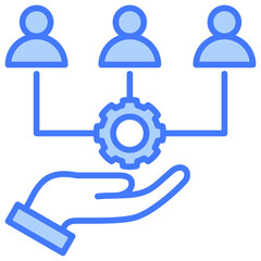 Resource Allocation Blue Icon