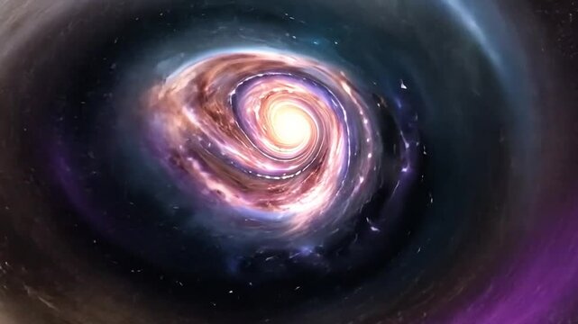 Leuchtende Spiralgalaxie mit heller zentraler Masse