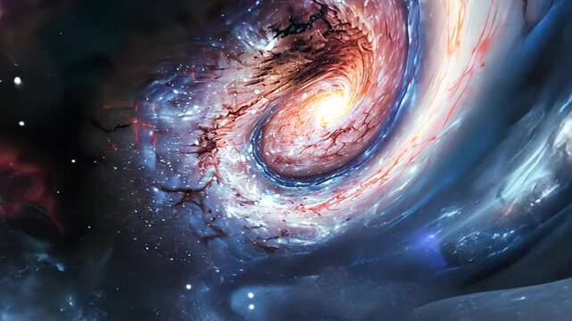 Klassische Spiralgalaxie mit heller zentraler Region