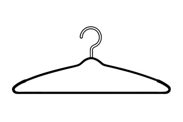 hanger line art silhouette vector illustration