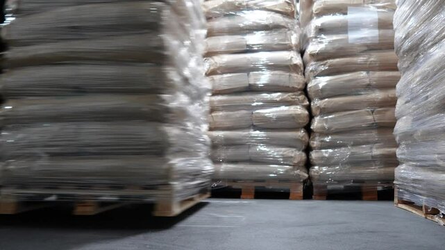 A forklift in motion
