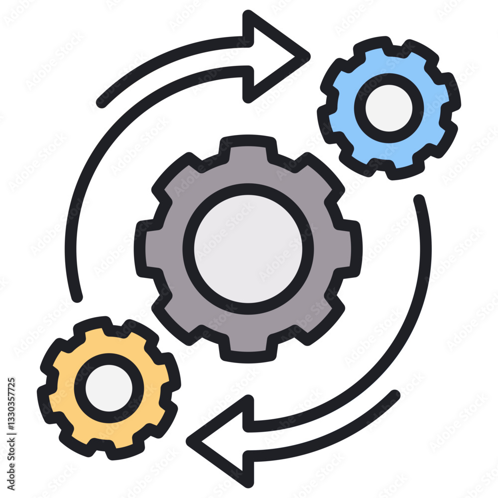 Poster change lineal color icon