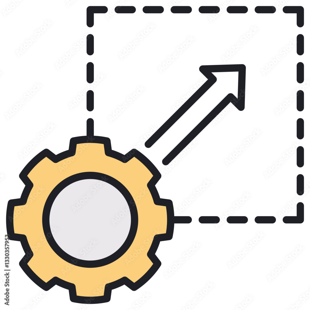 Aufkleber scalability lineal color icon
