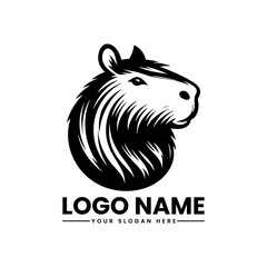 Playful Capybara Cartoon Vector Logo Offers Charming Animal Illustration