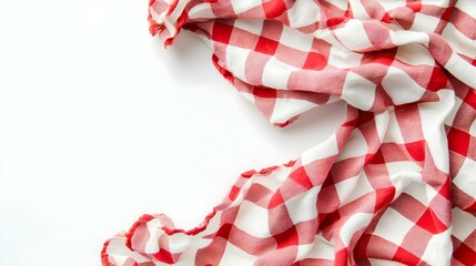 Fabric textile crumpled on white background