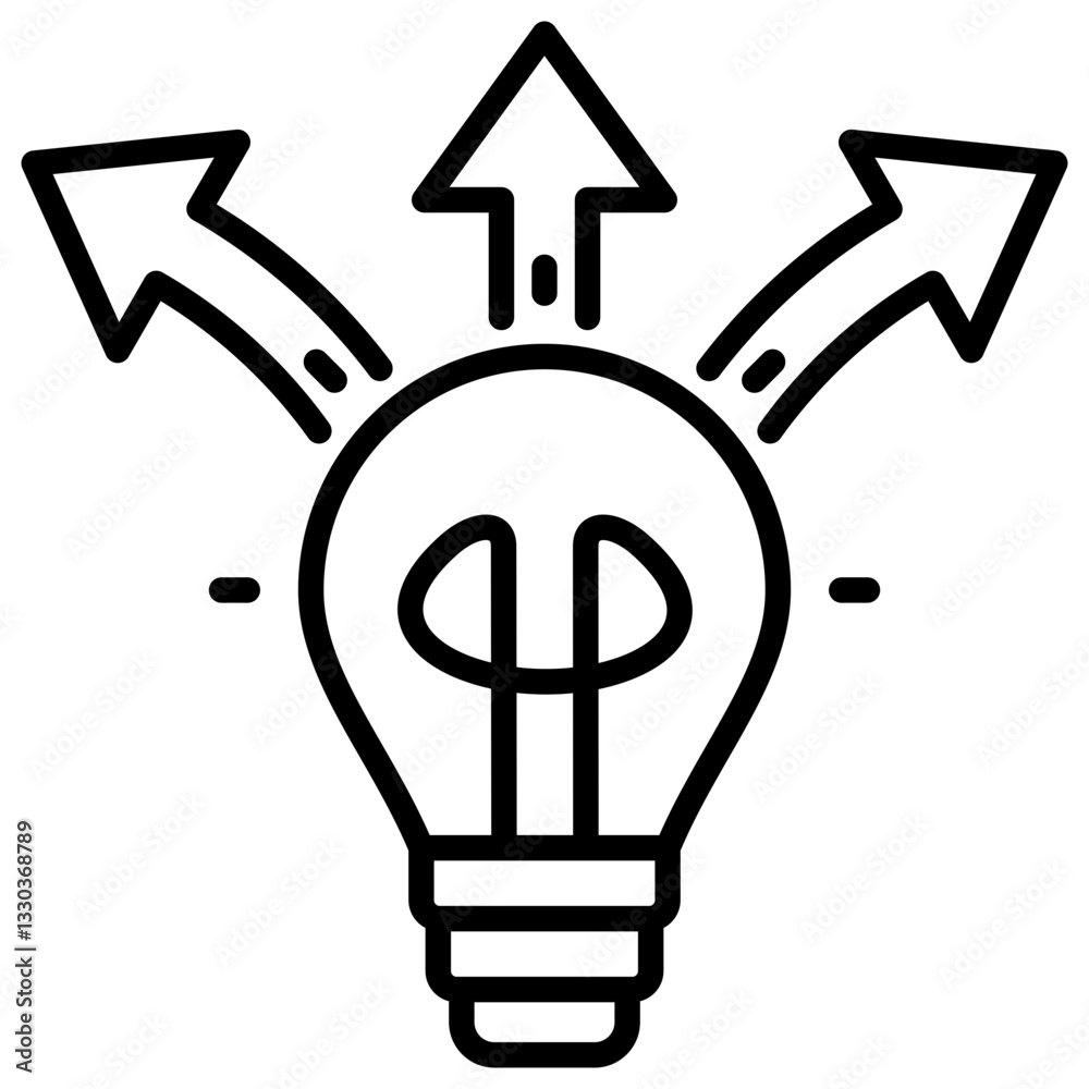 Poster pivoting line icon